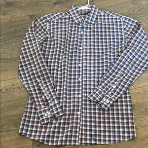 State & Liberty Blue and Brown Checkered Shirt